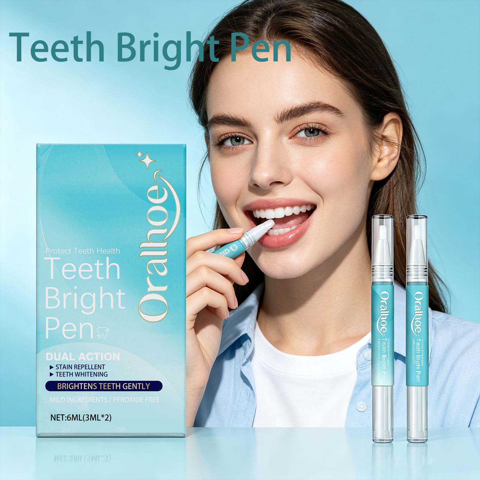Whitening Pen Bleach - Oralhoe Teeth Bright Pen Painless No