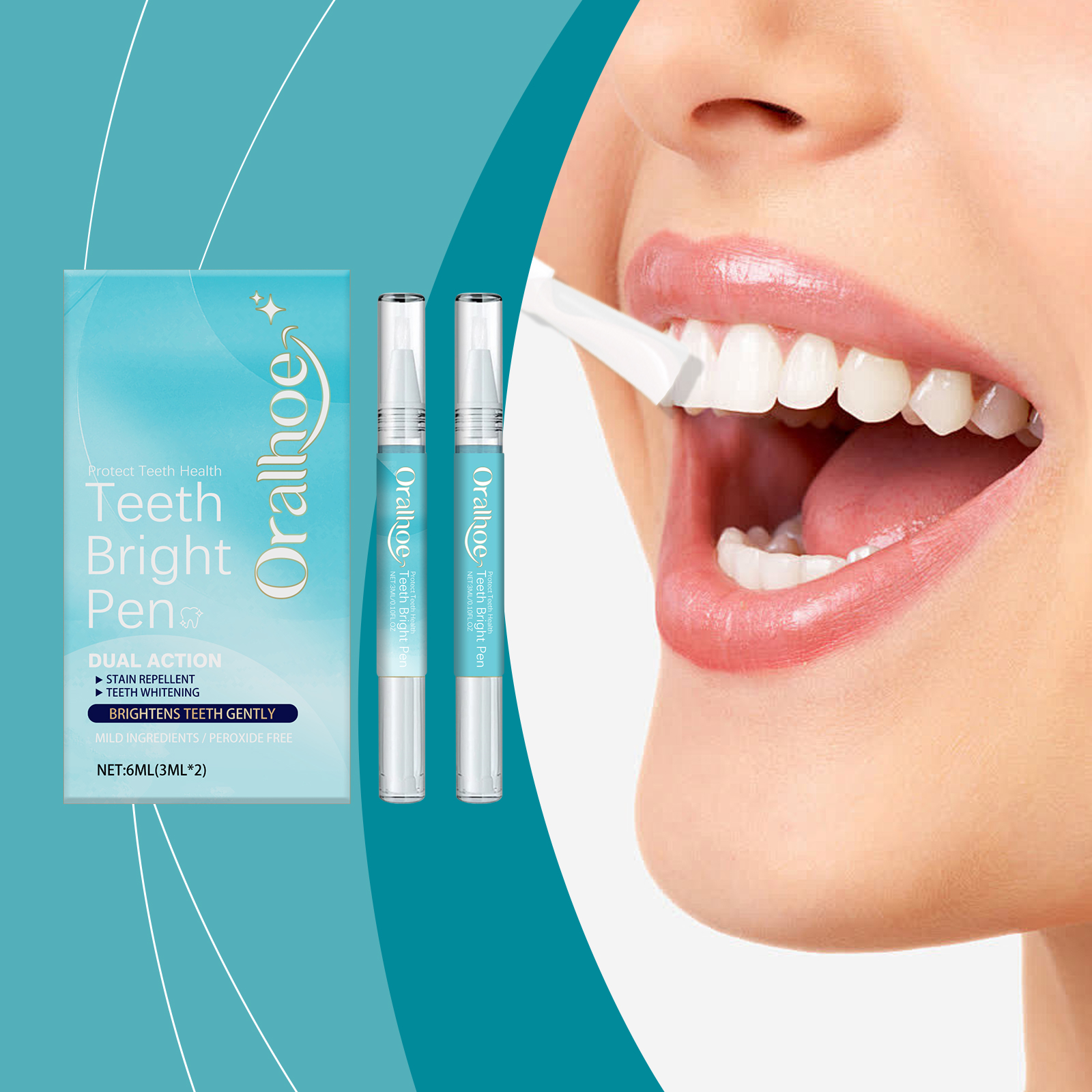 Whitening Pen Bleach - Oralhoe 6ml Brightening Teeth Pen Whitening