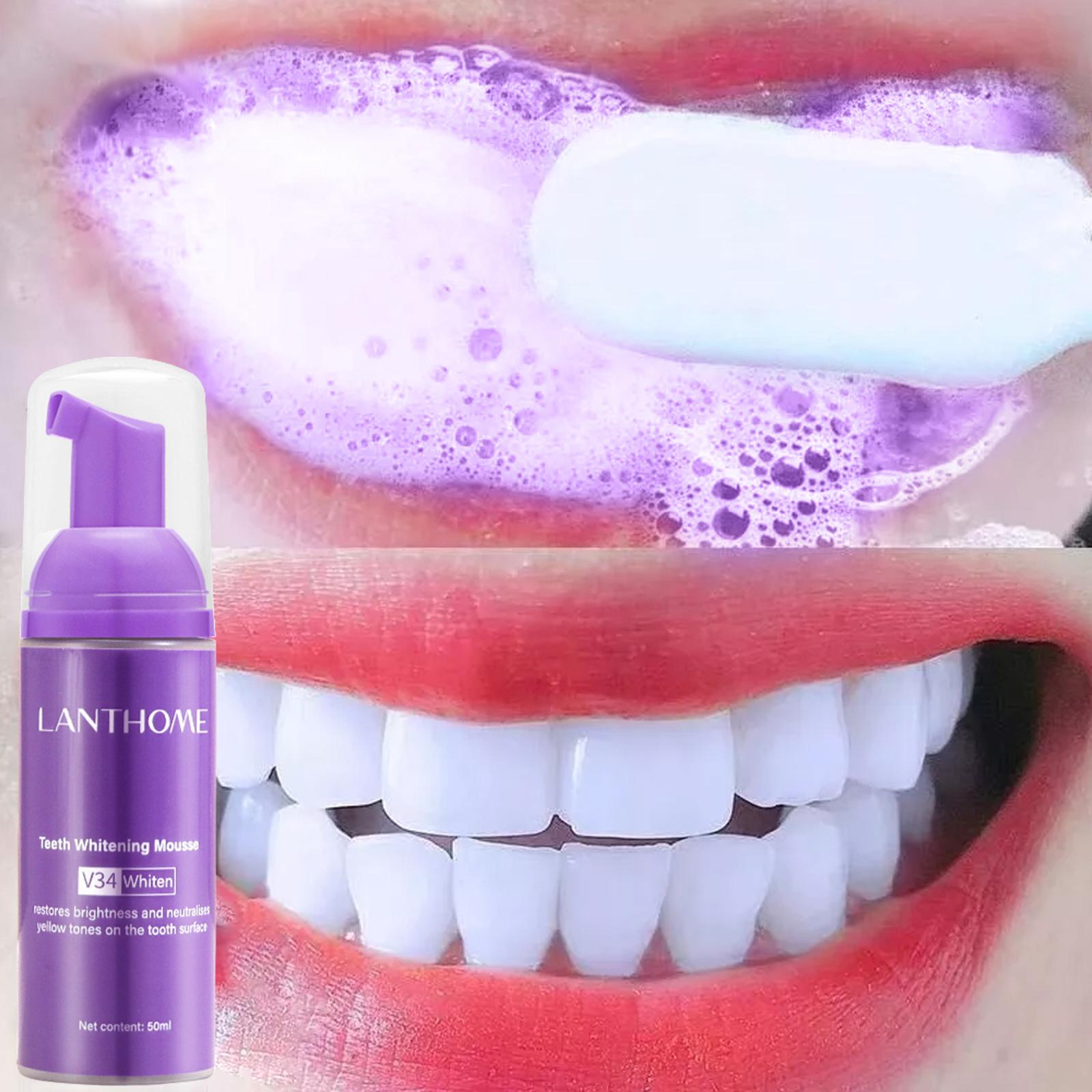 Teeth Whitening Cream - V34 Mousse Teeth Cleaning Toothpaste Effective