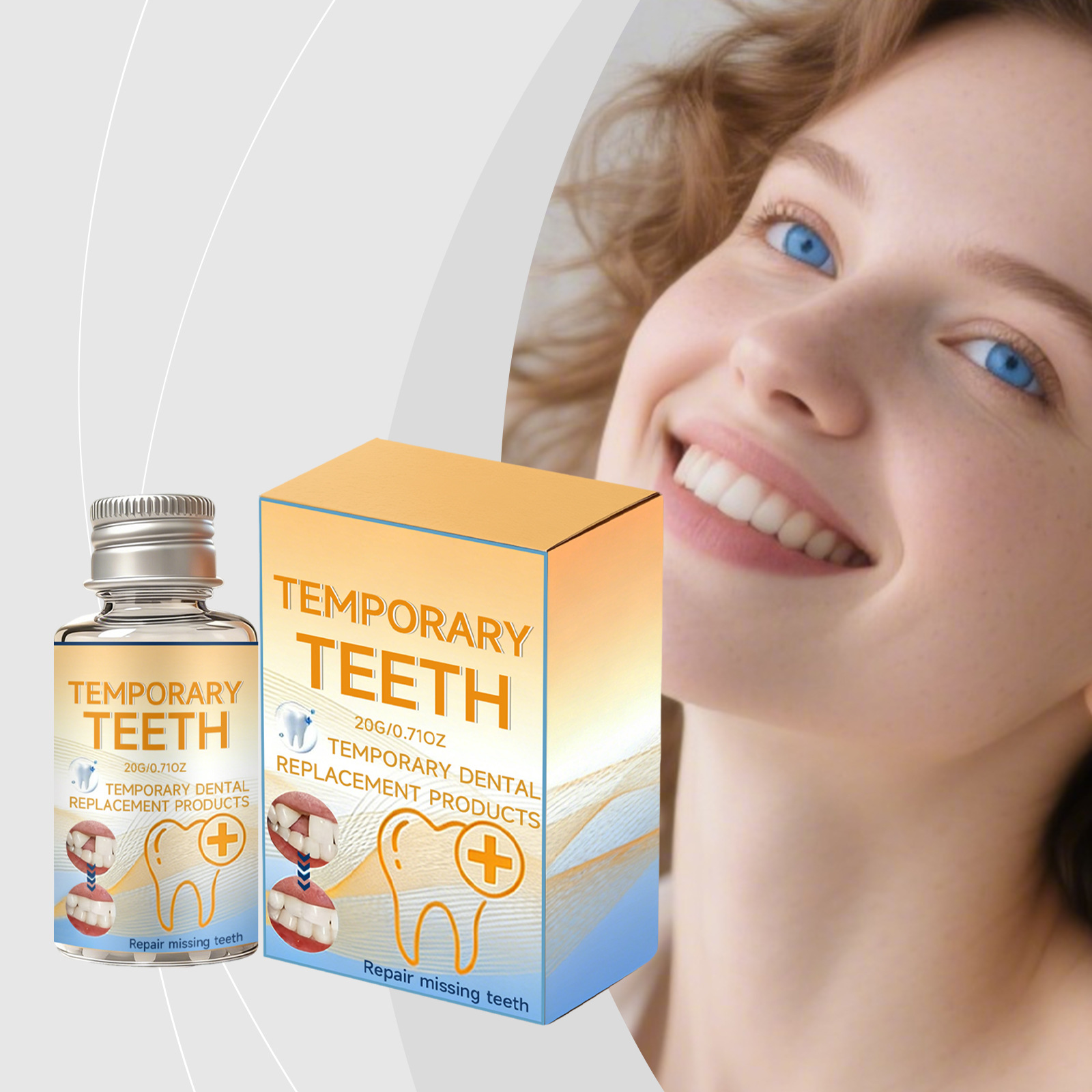 Teeth Whitening Uv Kit - Temporary Teeth Repairing Kit Moldable Gaps