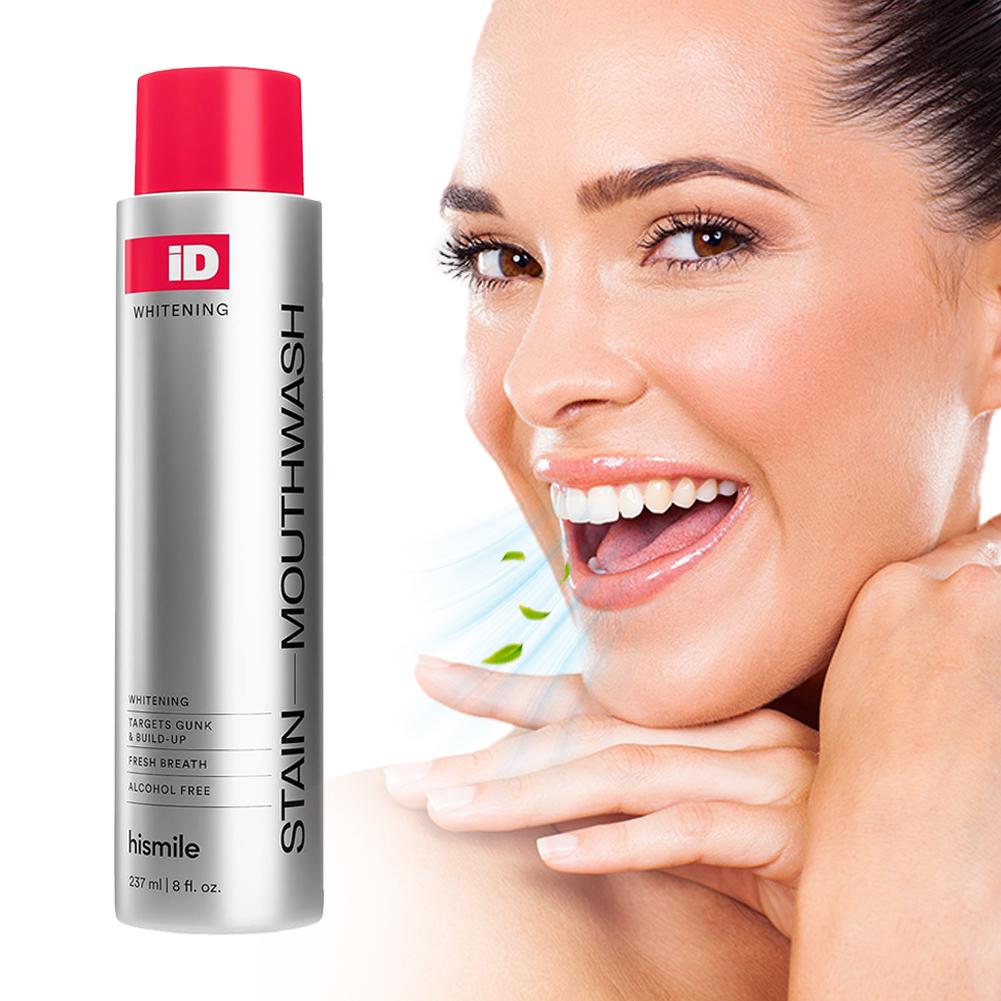 Teeth Whitening And Stain Removal - Hismile iD Alcohol Free Mouthwash Deep