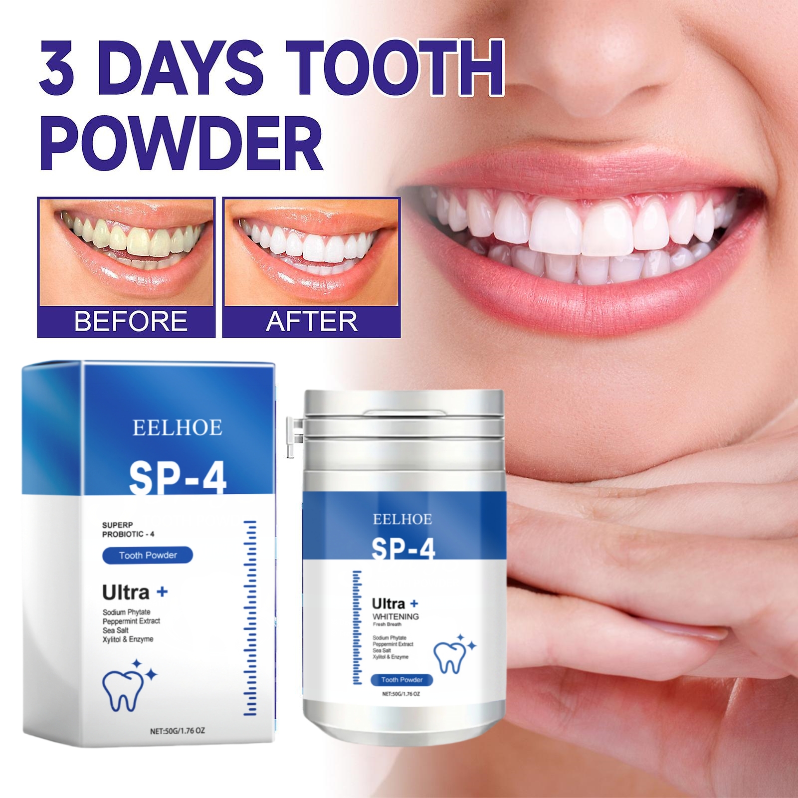 Teeth Whitening Xylitol Gum - Teeth Whitening Powder Remove Plaque Stains