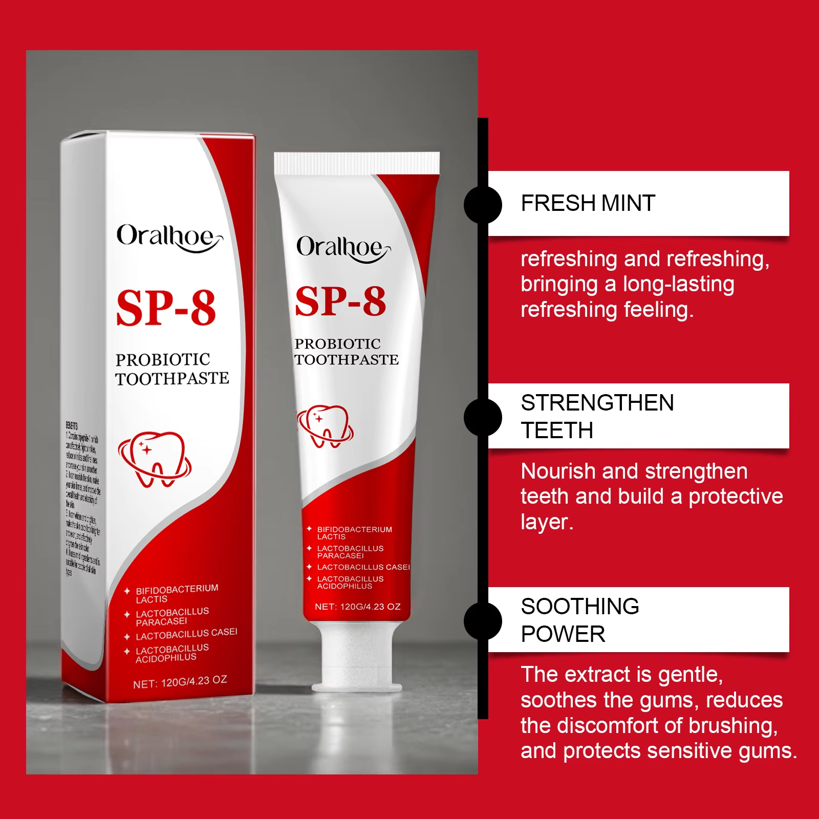 Sp-8 Probiotic Toothpaste Brig - Teeth Whitening Cream ulasan dan harga
