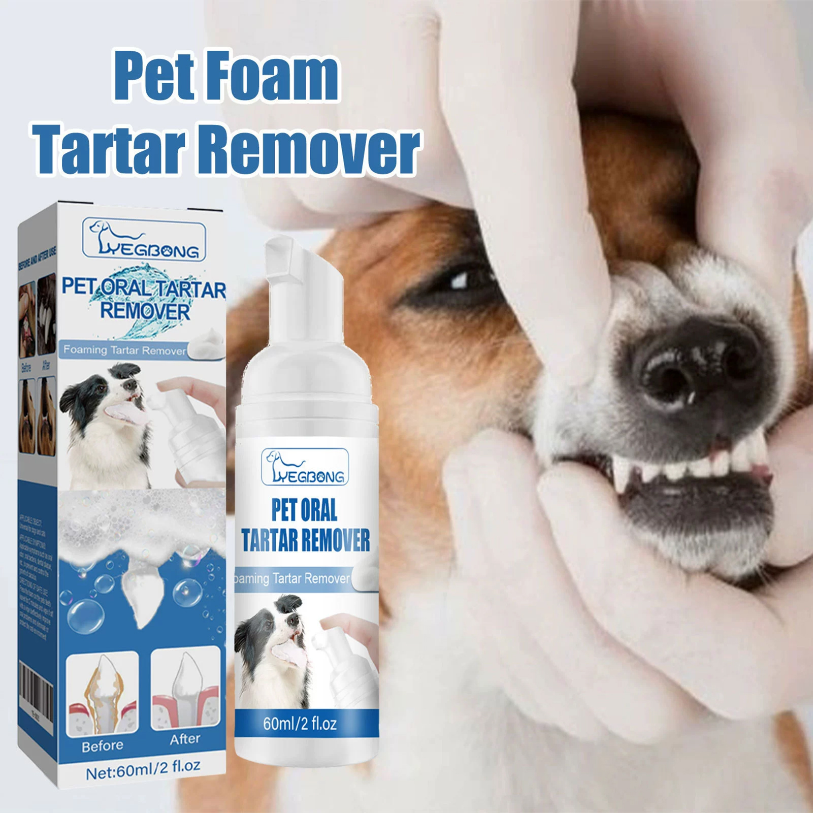 60ml Pets Oral Care Foam Gentl - Teeth Whitening And Stain Removal ulasan dan harga