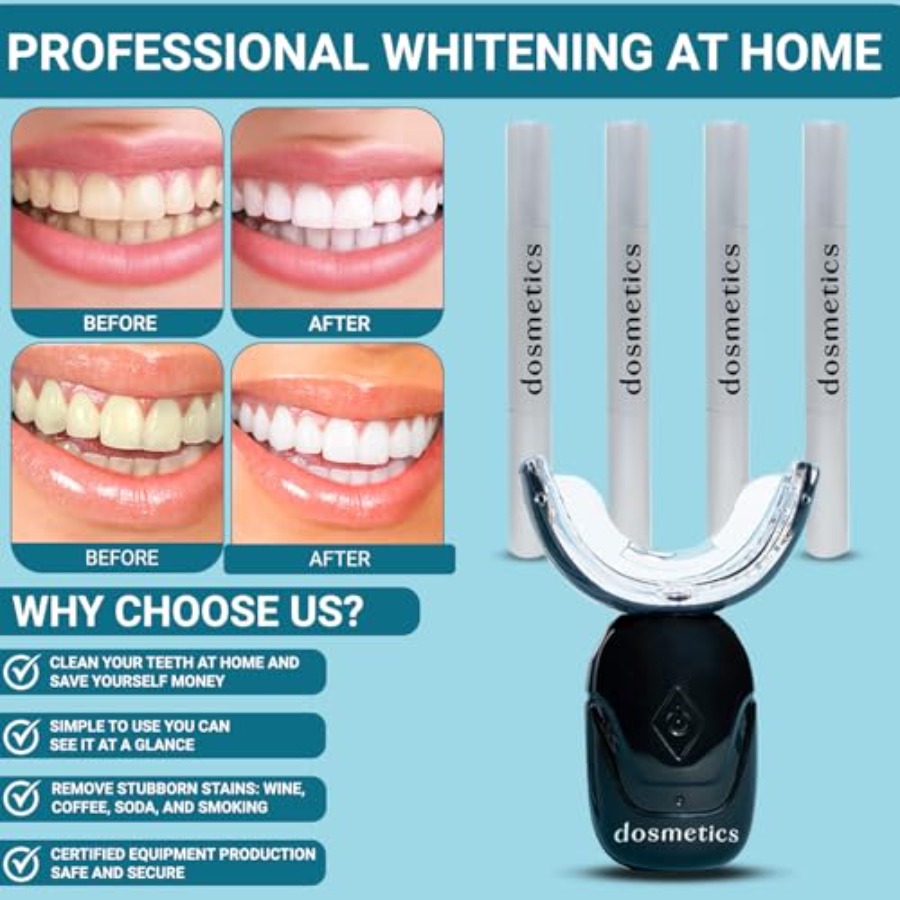 Teeth Whitening Kit with LED L - Teeth Whitening Gel Peroxide ulasan dan harga
