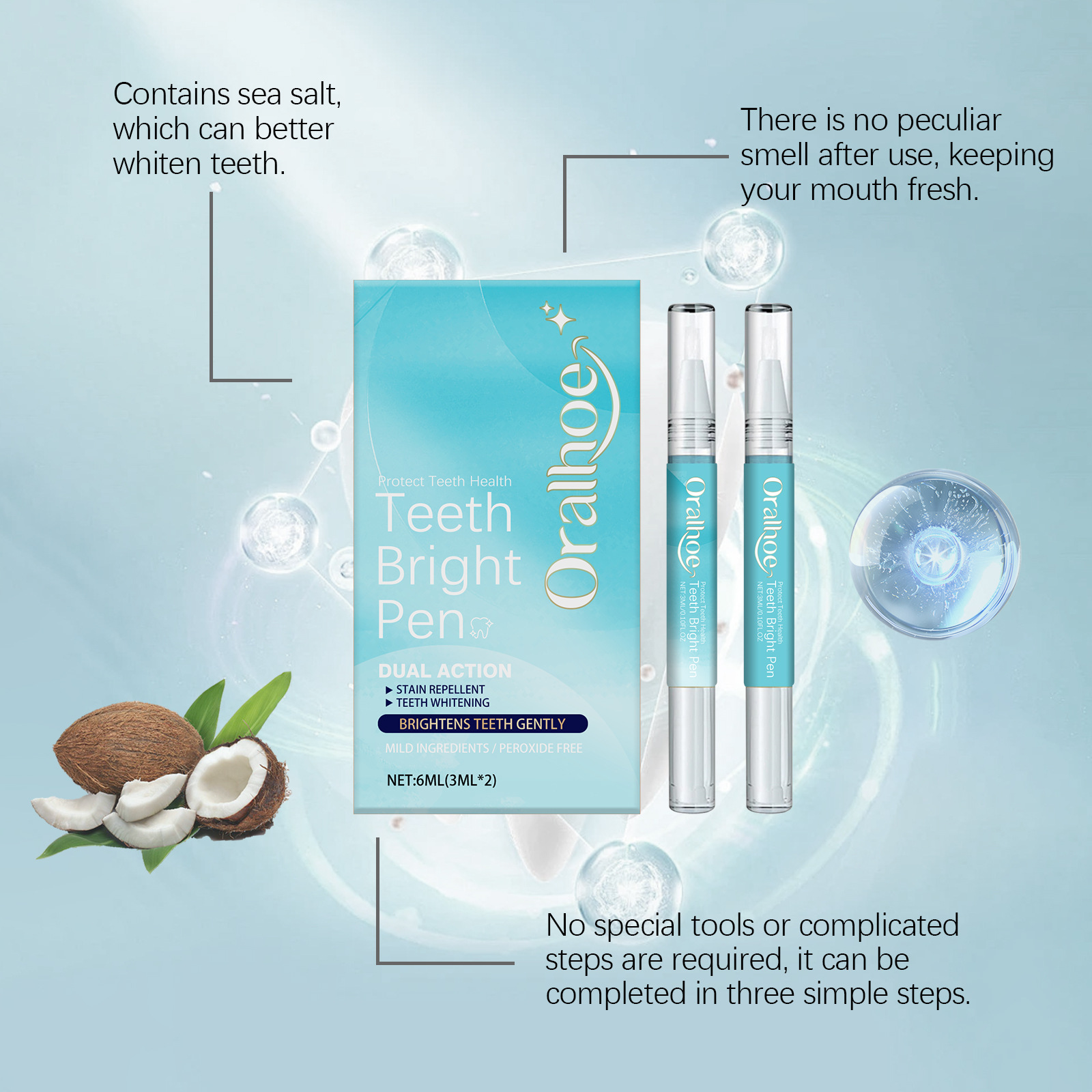 Oralhoe 6ml Brightening Teeth  - Whitening Pen Bleach ulasan dan harga