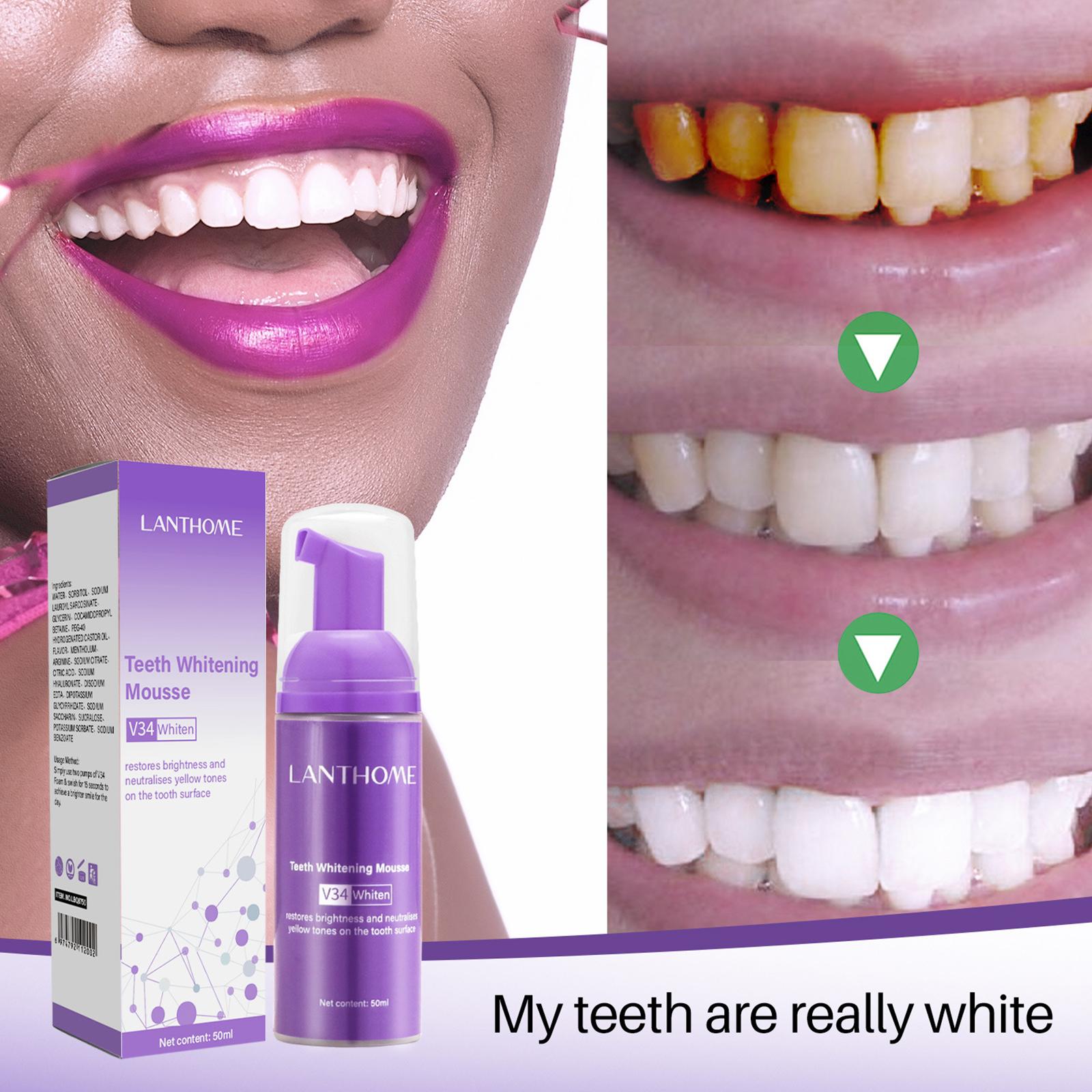 V34 Mousse Teeth Cleaning Toot - Teeth Whitening Cream ulasan dan harga
