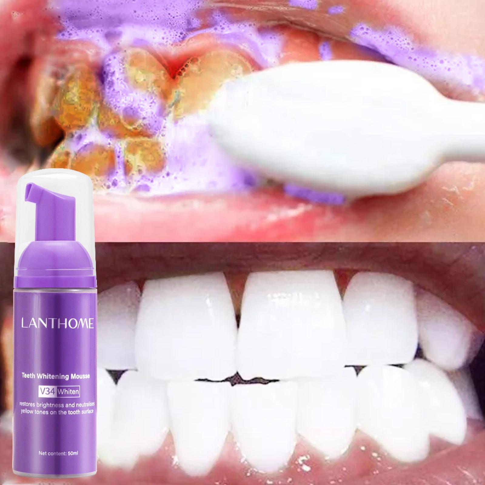 V34 Mousse Teeth Cleaning Toot - Teeth Whitening Cream ulasan dan harga