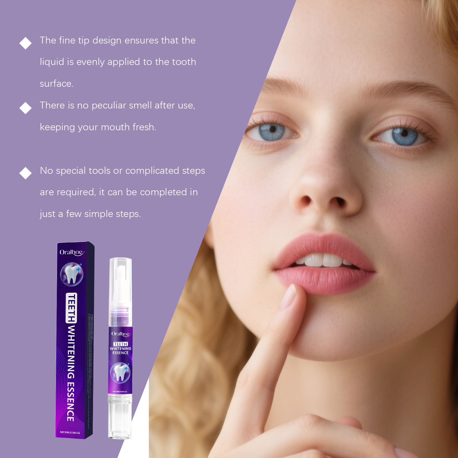 Purple Teeth Whitening Toothpa - Whitening Pen Bleach ulasan dan harga