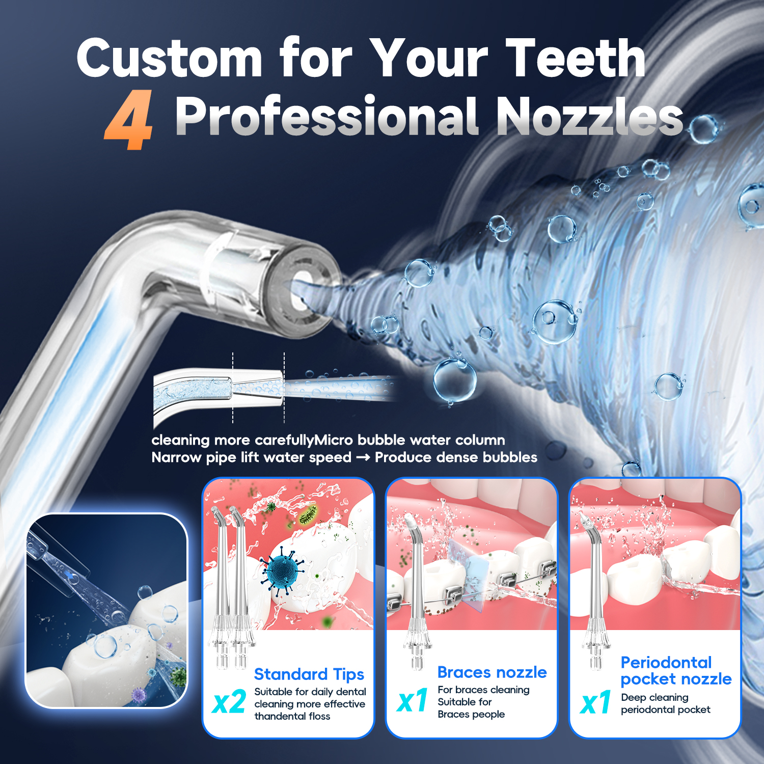 Mornwell 5032 Water Floss Soni - Teeth Whitening From Home ulasan dan harga