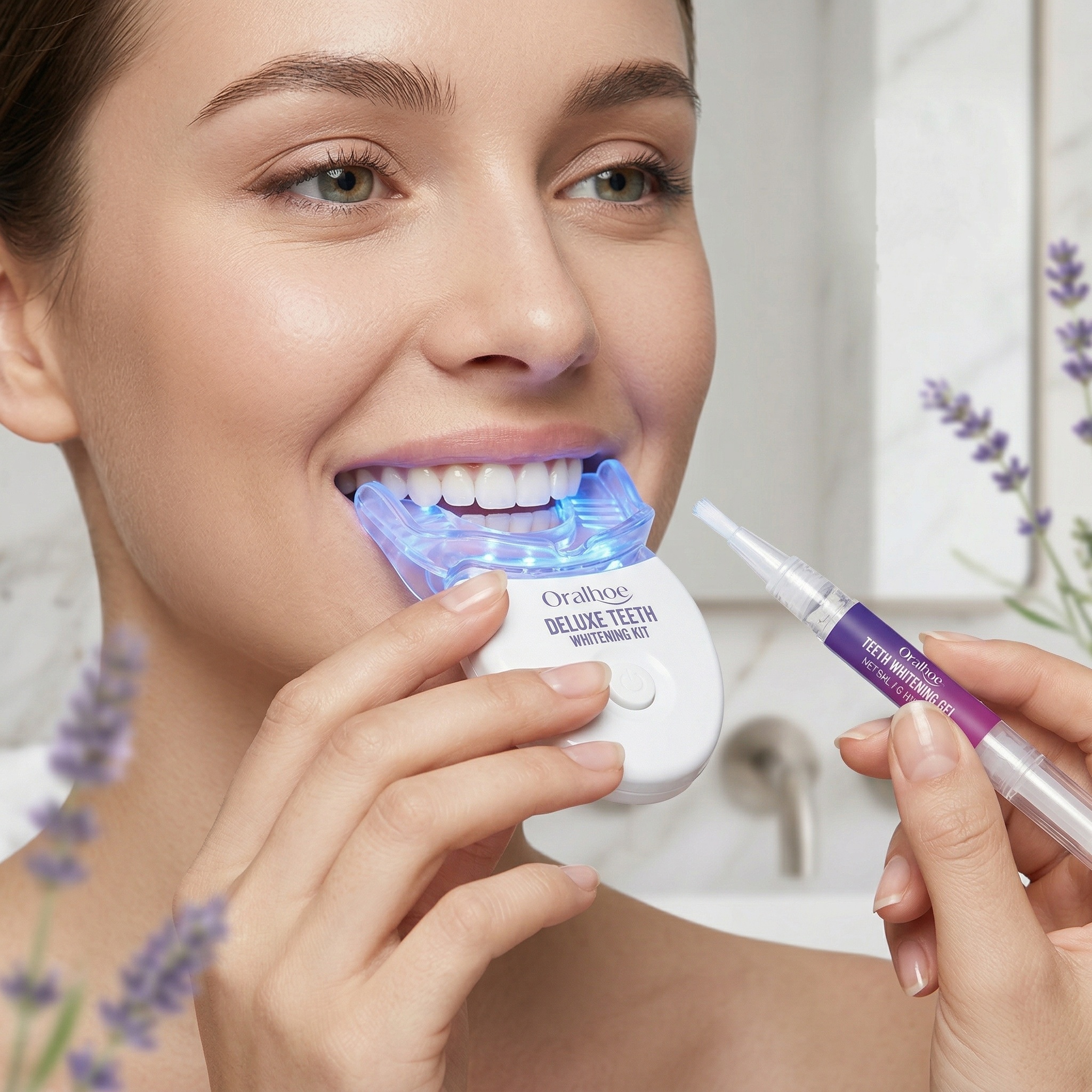 Oralhoe Teeth Care Set Oral Hy - Teeth Whitening Uv Kit ulasan dan harga