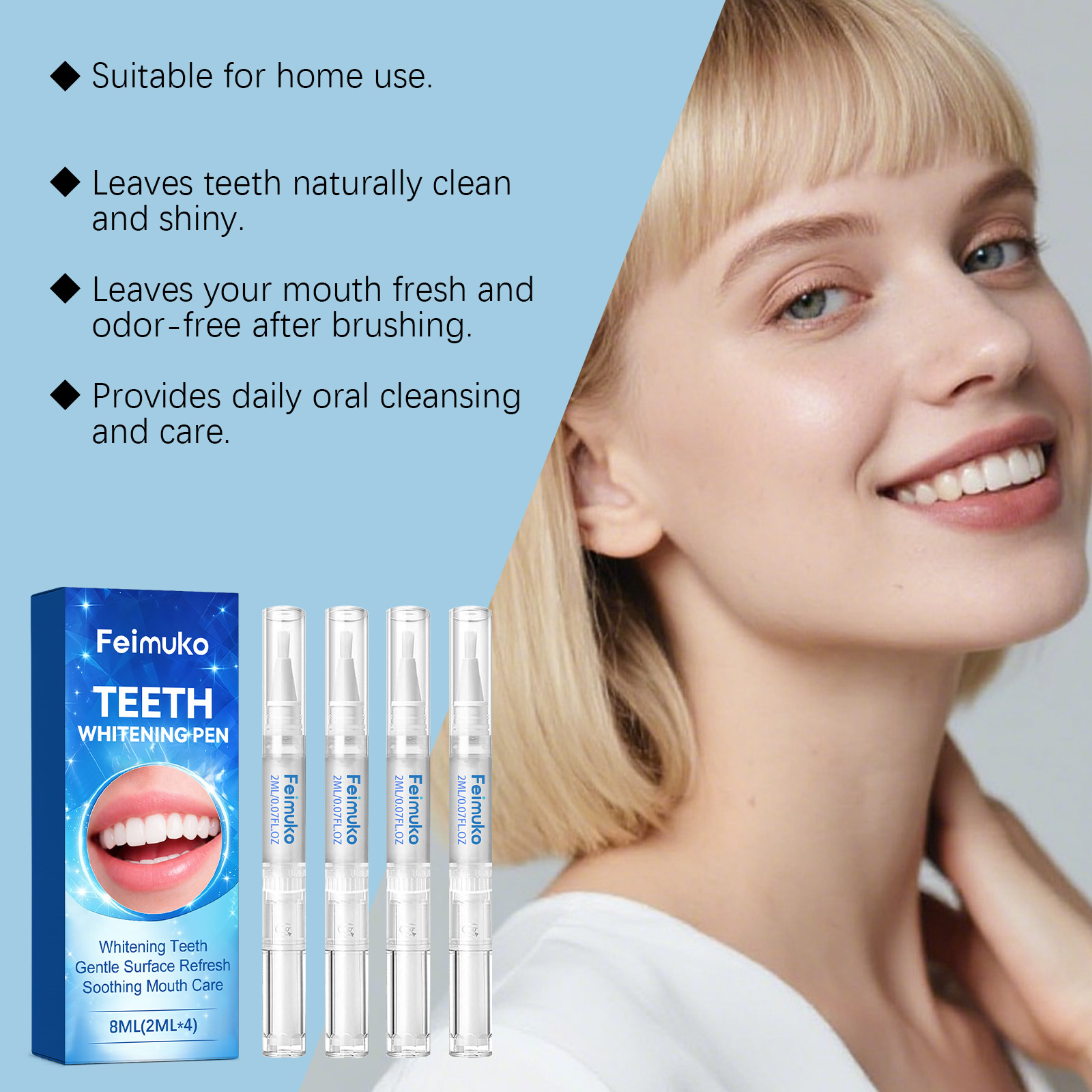 Feimuko 8ml Teeth Gel Pen Gent - Teeth Whitening From Home ulasan dan harga