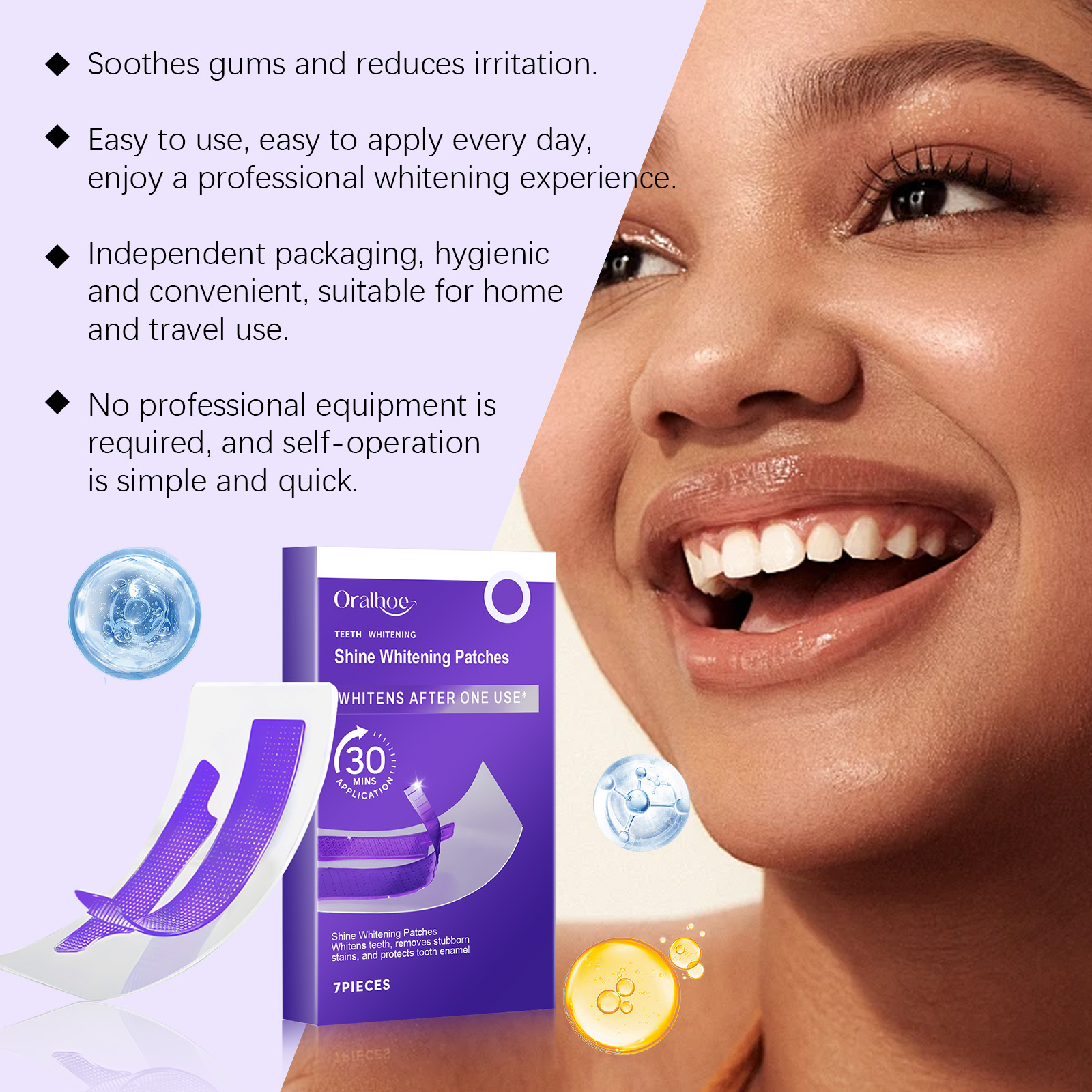 Purple Teeth Whitening Strips  - Teeth Whitening Retainer ulasan dan harga