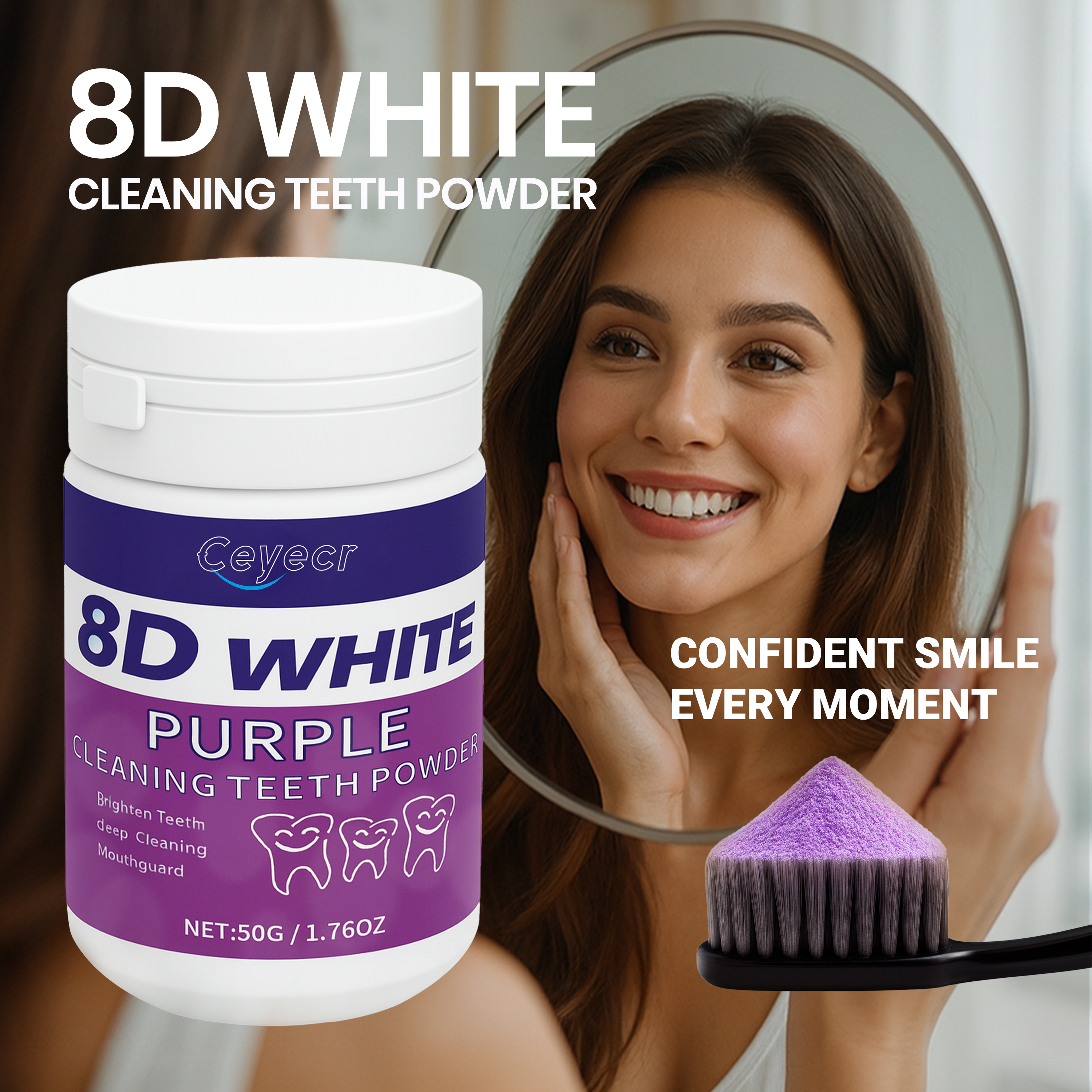 8D white Teeth Whitening Powde - Teeth Whitening From Home ulasan dan harga