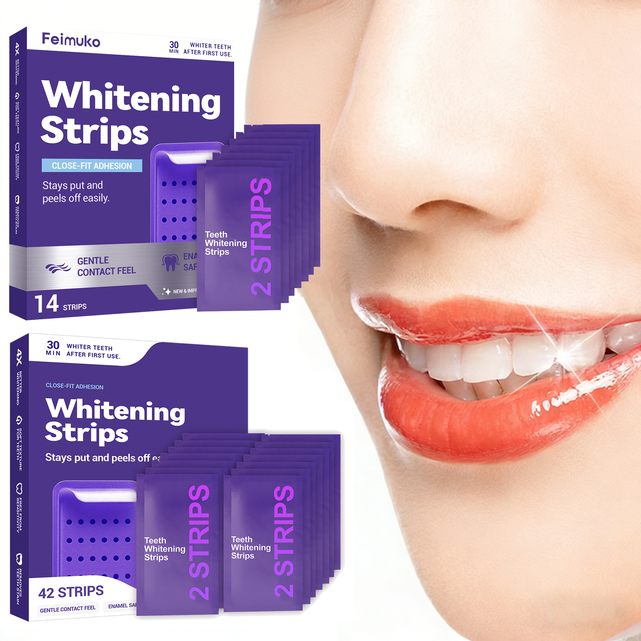 Purple Teeth Whitening Strips  - Teeth Whitening Retainer ulasan dan harga