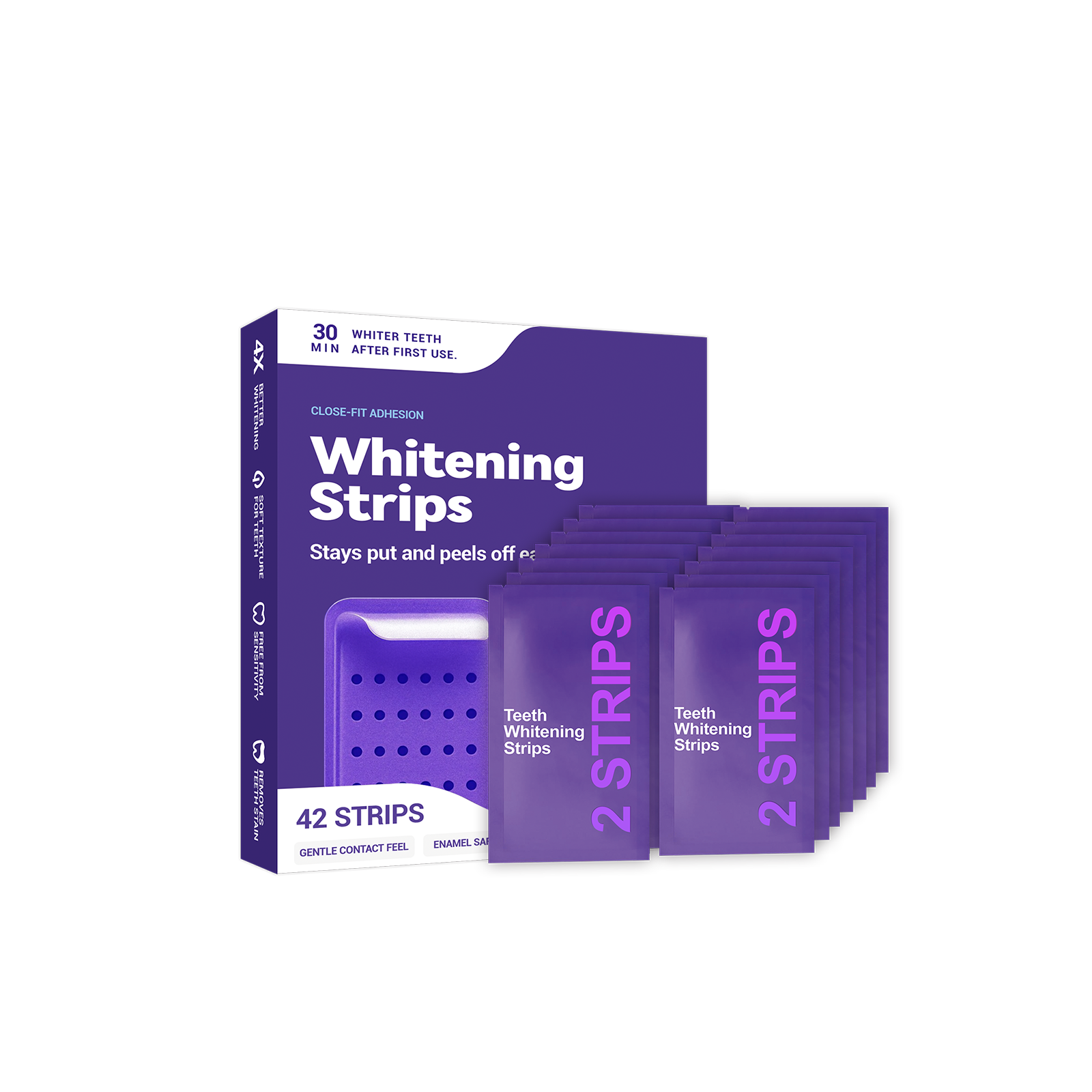 Purple Teeth Whitening Strips  - Teeth Whitening Retainer ulasan dan harga