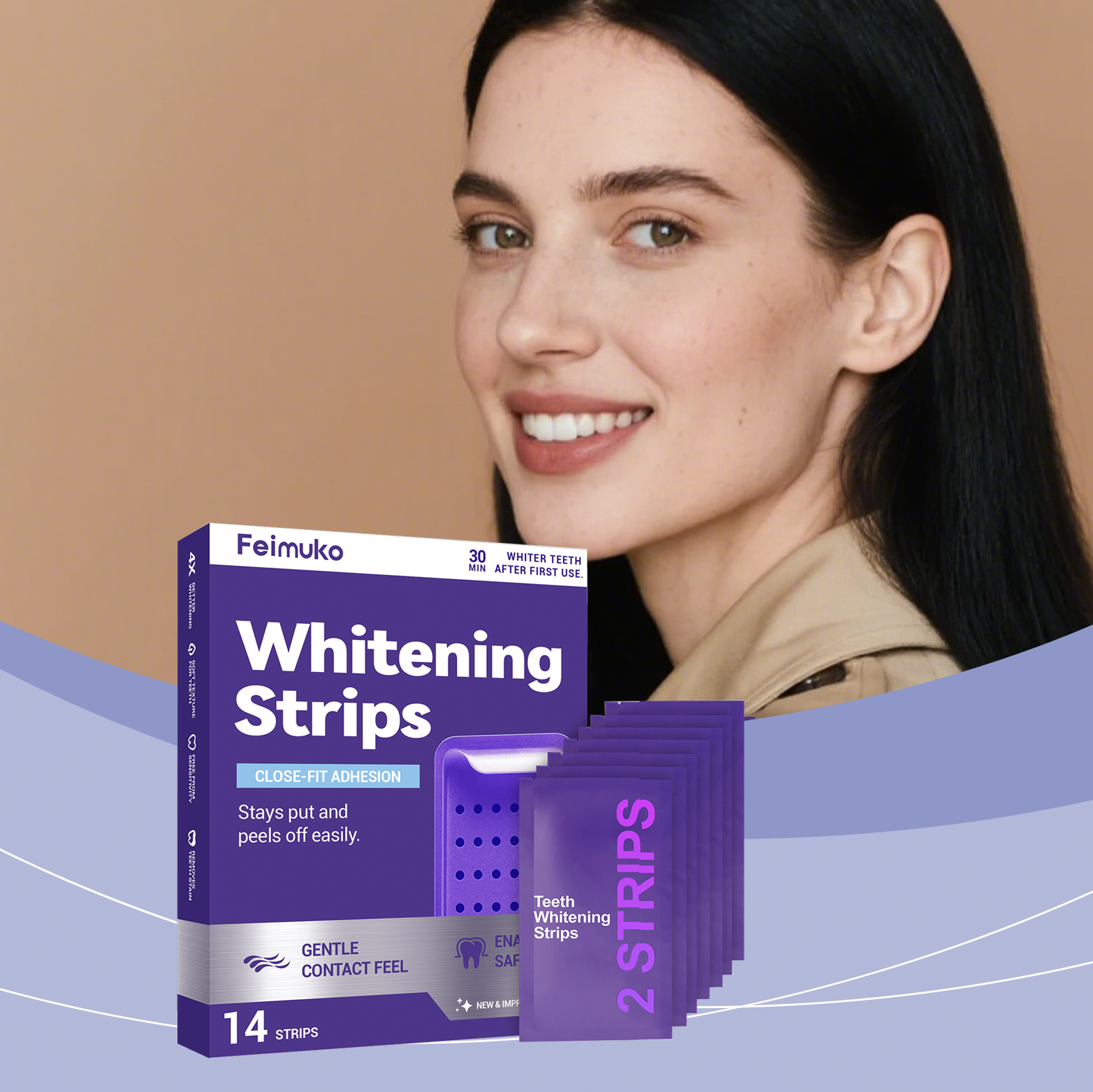 Purple Teeth Whitening Strips  - Teeth Whitening Retainer ulasan dan harga