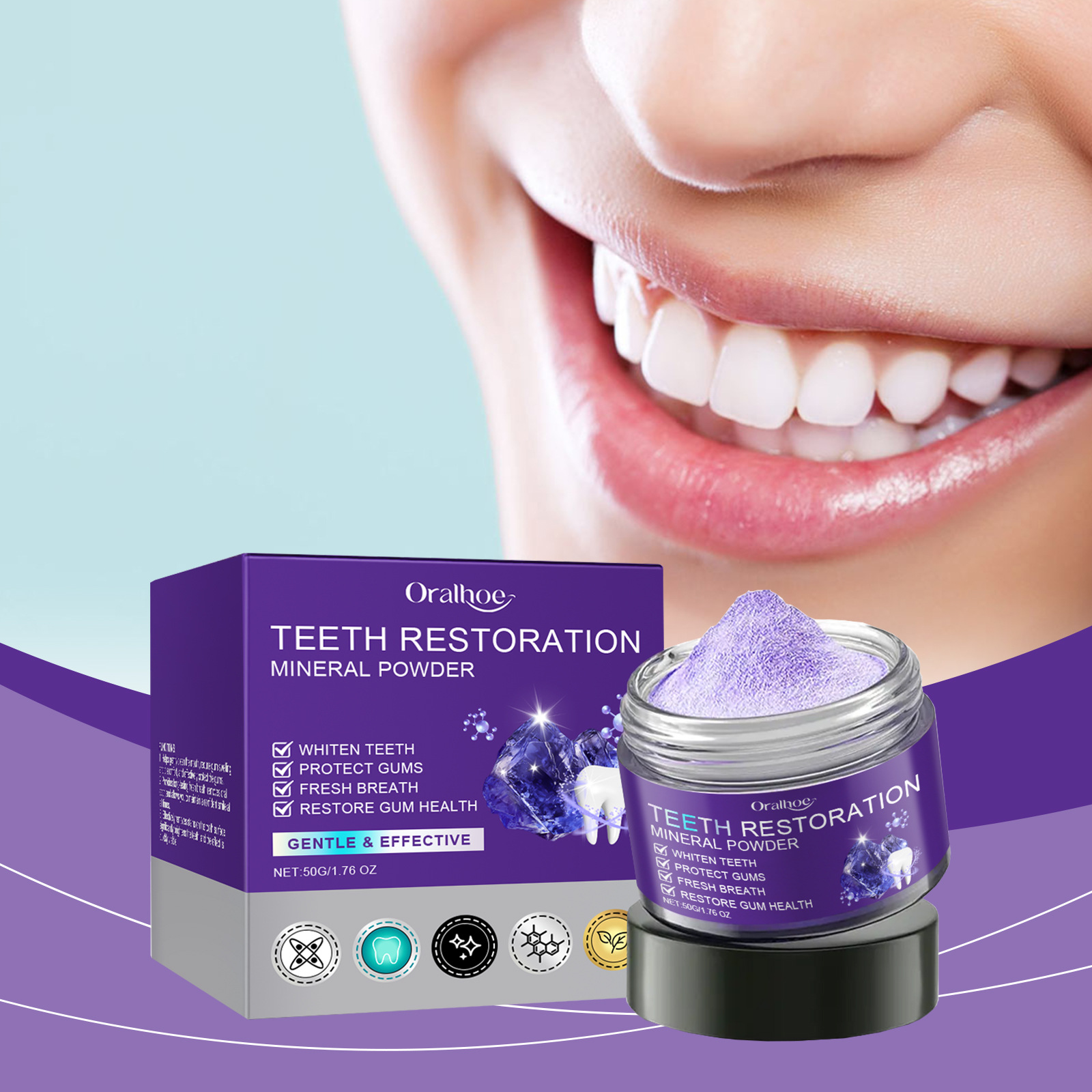 Teeth Restoration Mineral Powd - Teeth Whitening From Home ulasan dan harga