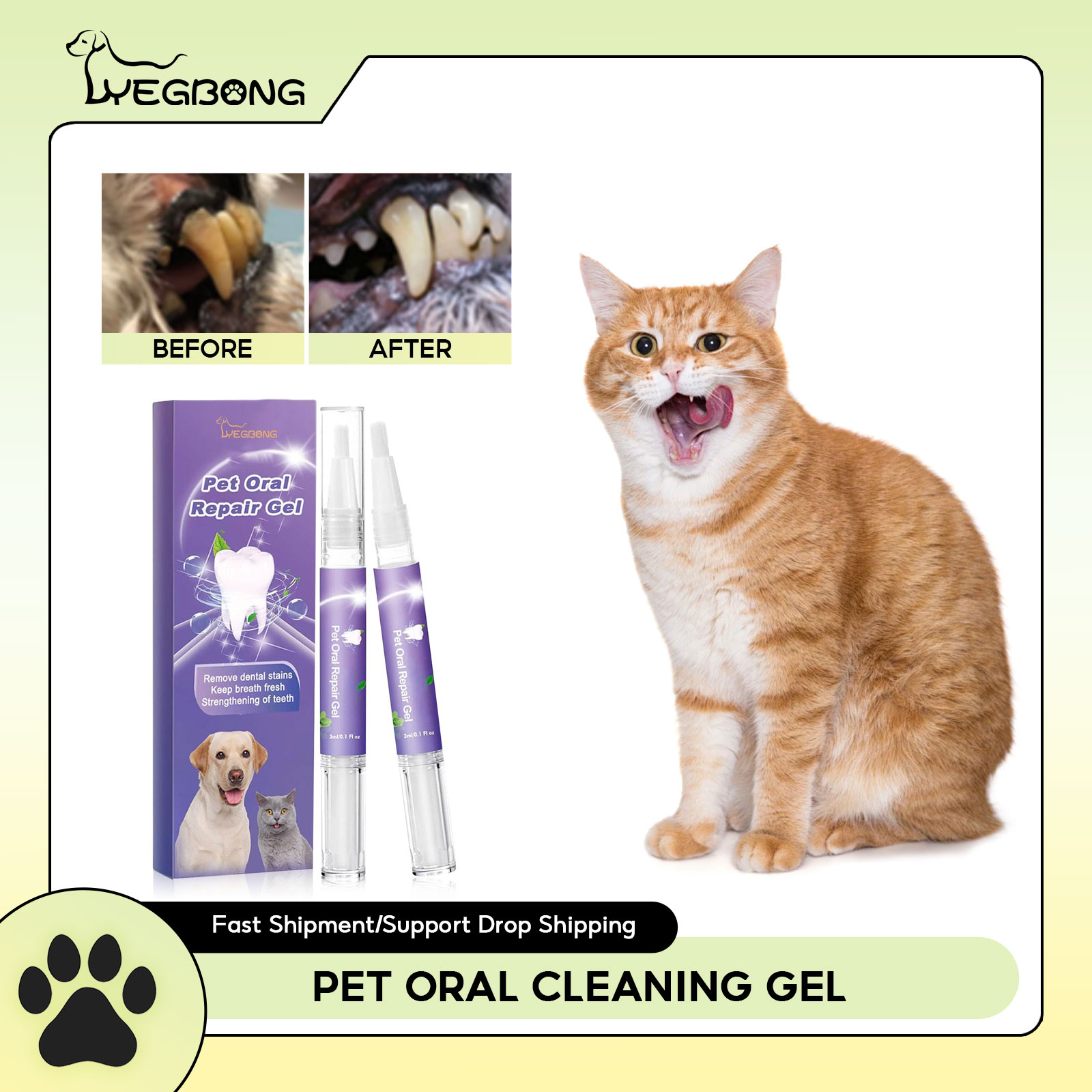 Pet Oral Repair Gel Puppy Tart - Teeth Whitening From Home ulasan dan harga