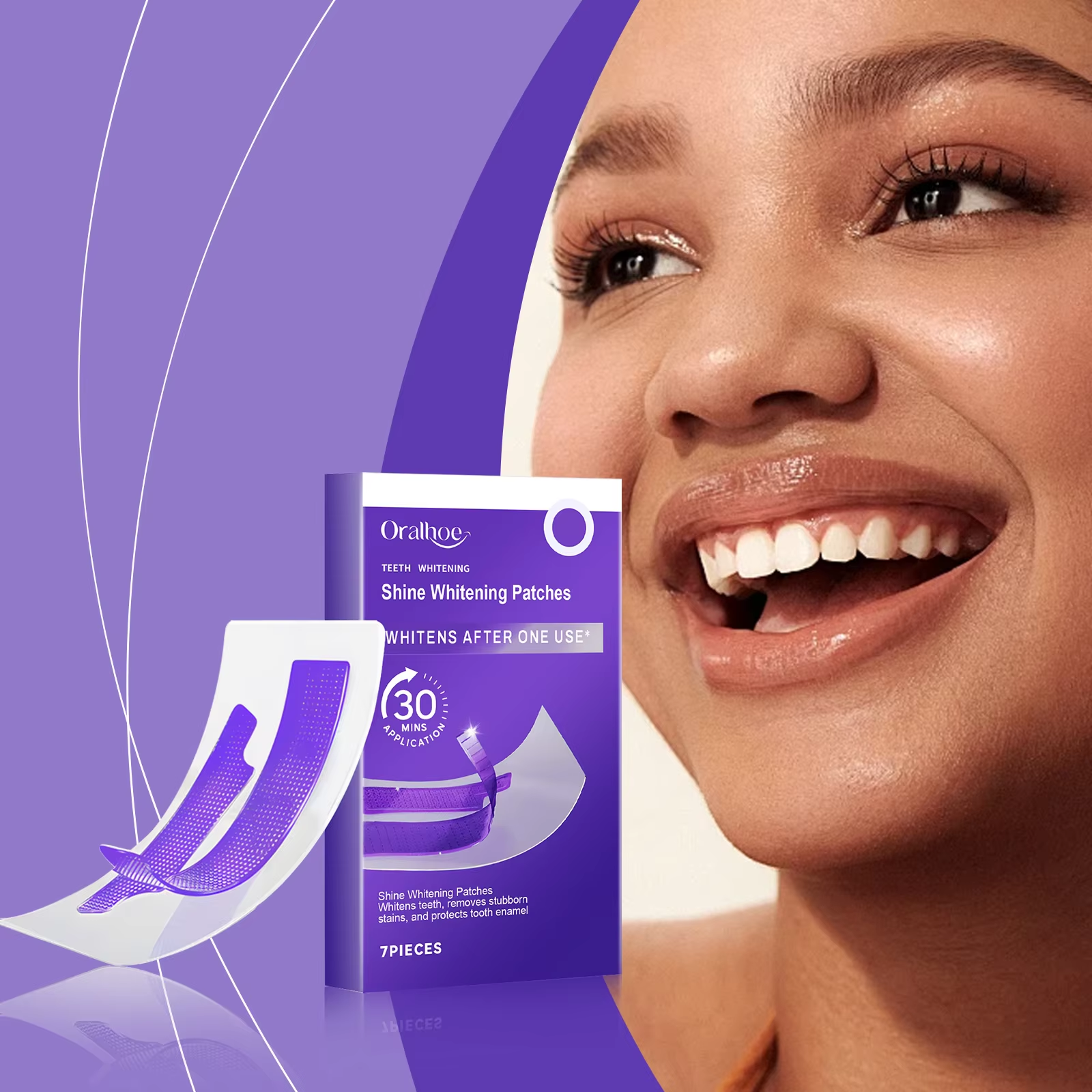 Purple Teeth Whitening Strips  - Teeth Whitening Retainer ulasan dan harga