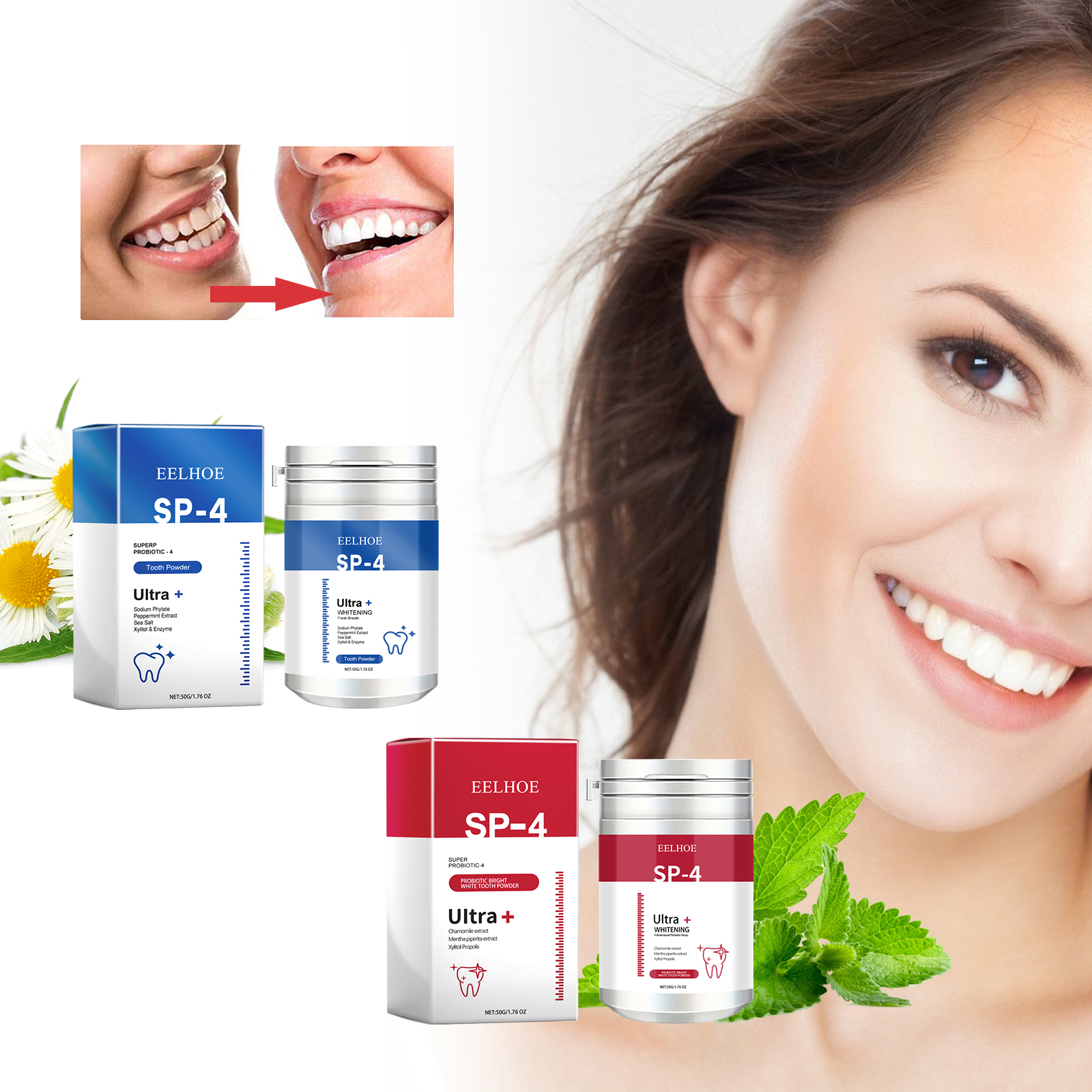 Teeth Whitening Powder Remove  - Teeth Whitening Xylitol Gum ulasan dan harga