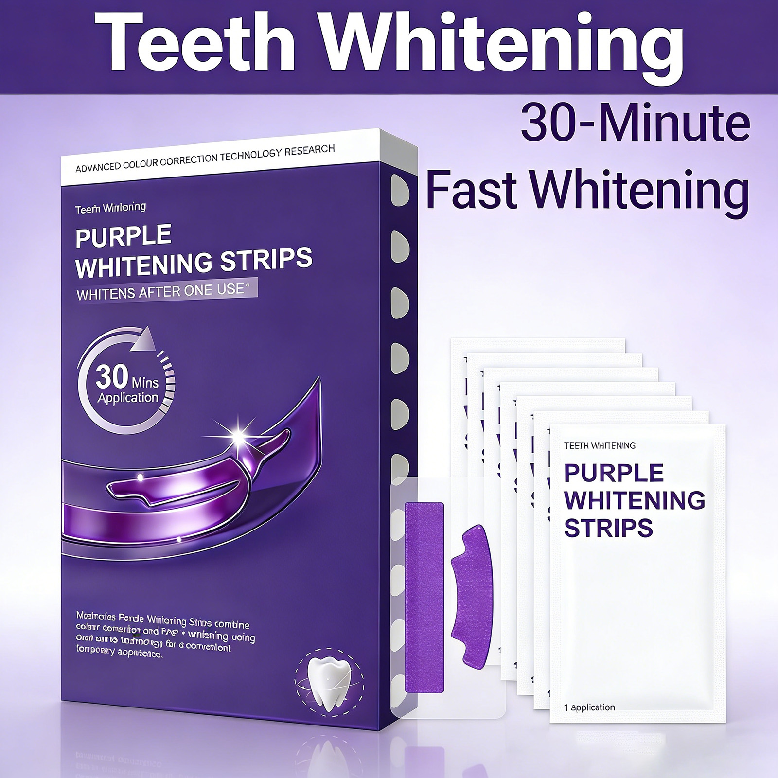 Purple Teeth Whitening Strips  - Teeth Whitening Retainer ulasan dan harga
