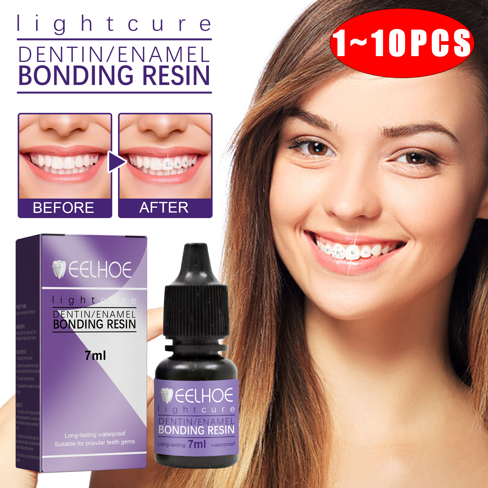 Tooth Gem Glue Dental Adhesive - Teeth Whitening Uv Kit ulasan dan harga