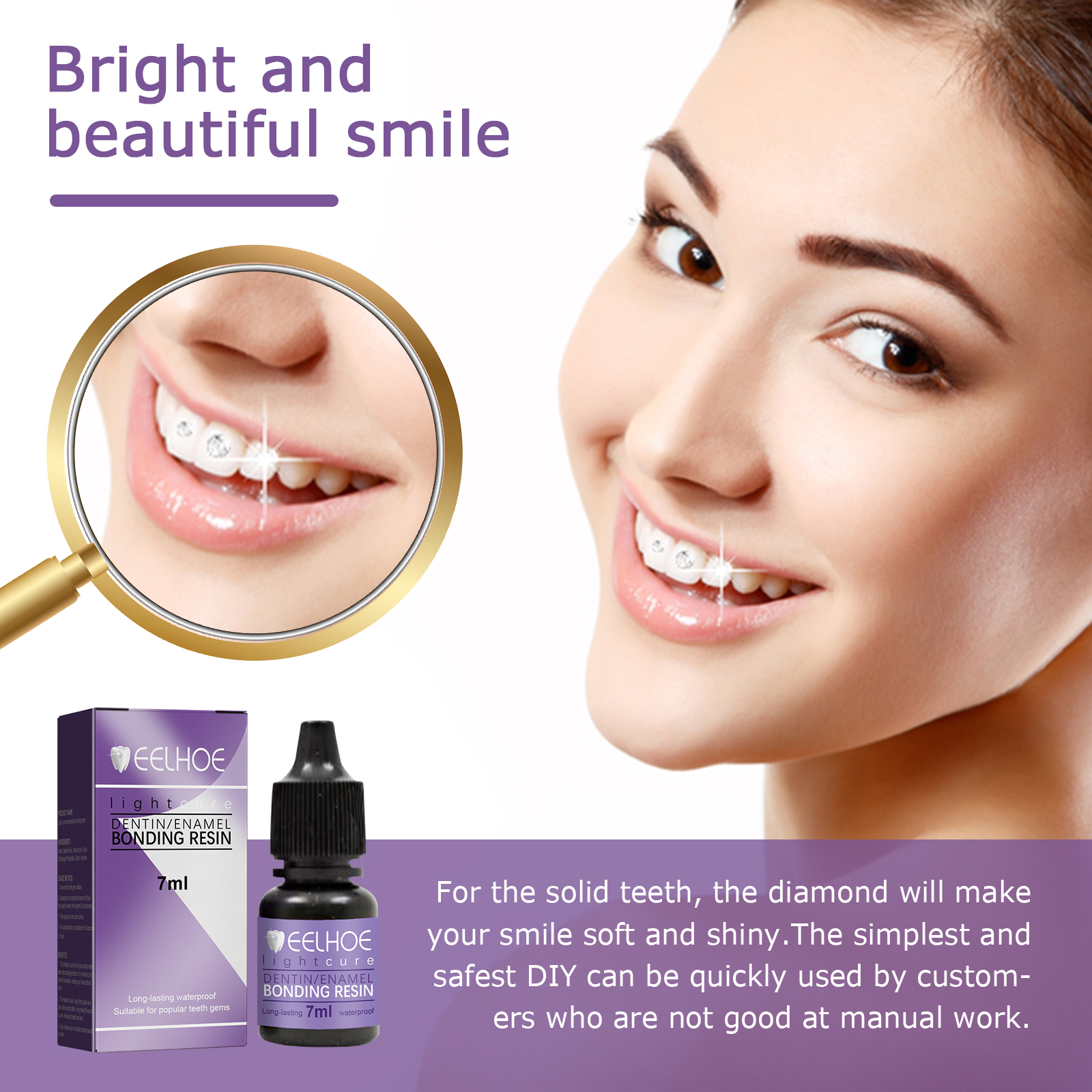 Tooth Gem Glue Dental Adhesive - Teeth Whitening Uv Kit ulasan dan harga