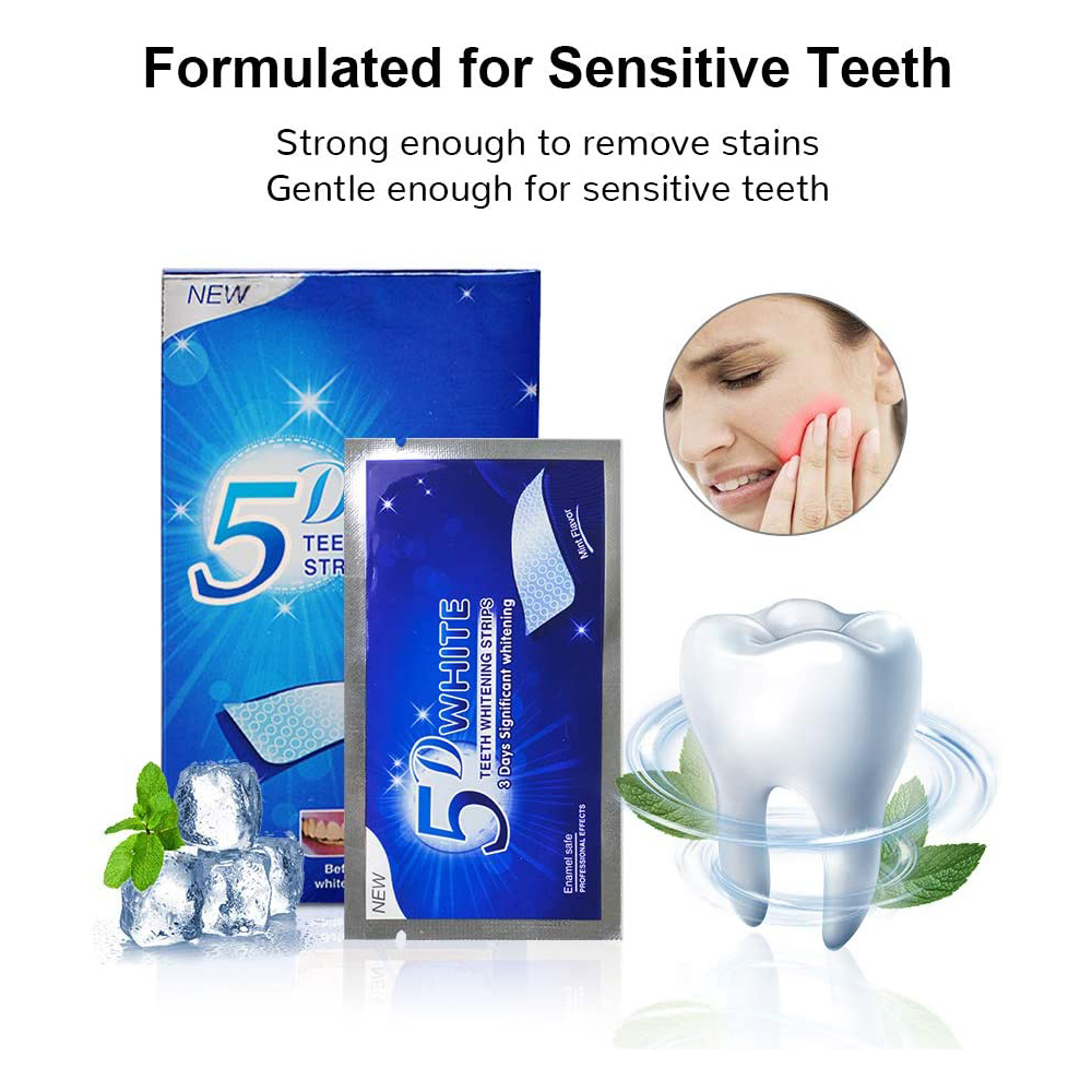 5D White Teeth Whitening Strip - Teeth Whitening From Home ulasan dan harga